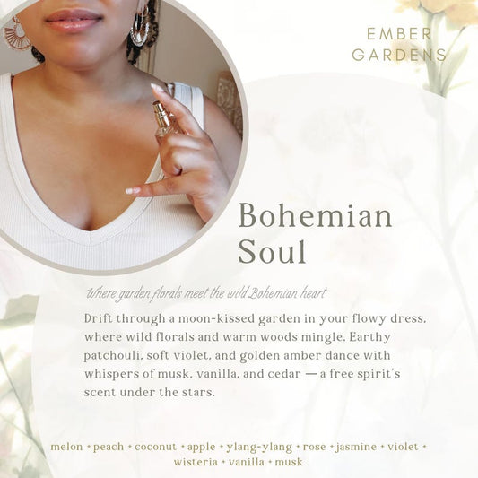 Bohemian Soul Perfume | Sandalwood, Patchouli, Amber, Ylang Ylang