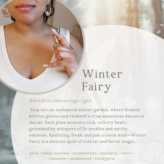 Winter Fairy Perfume: plum + black cherries + strawberries + sandalwood Winter Botanical Parfum
