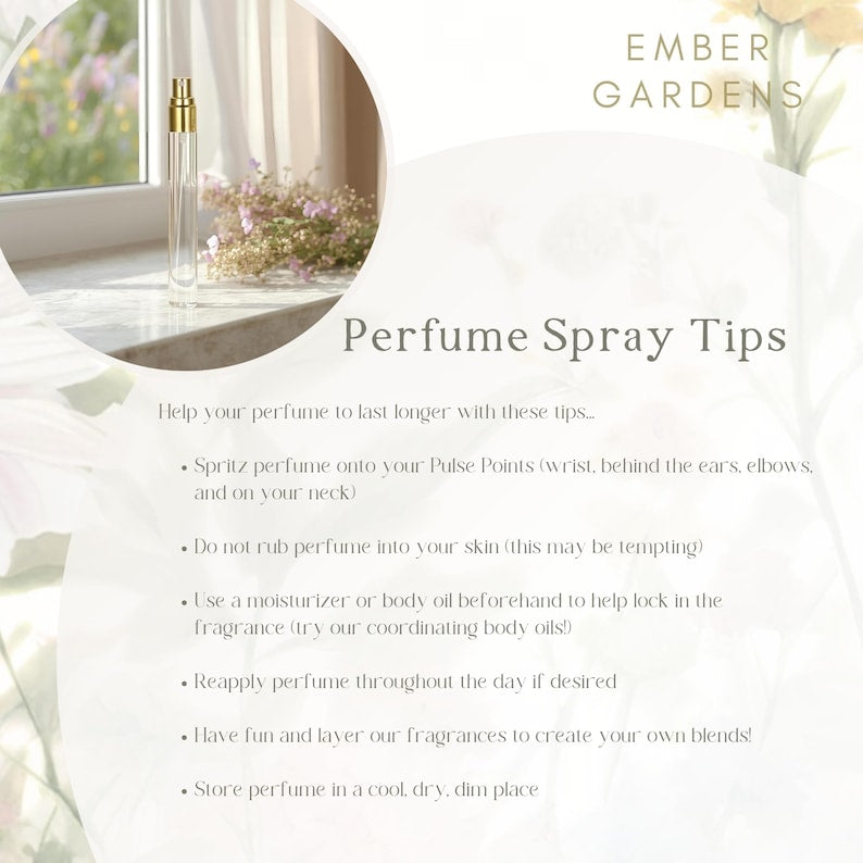 Travel Size Perfume | Choose Your Sample Bloom | Stocking Stuffer for Her | Spray Perfume | Handmade Gift for Girlfriend