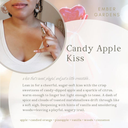 Candy Apple Kiss Perfume | Handmade Gift for Girlfriend | Gourmand Dessert Fragrance | Stocking Stuffer | Eau de Parfum