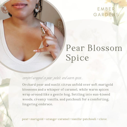 Pear Blossom Spice Perfume | Handmade Gourmand Perfume | Sexy Perfume for Her | Eau de Parfum
