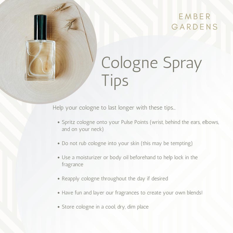 Clean Slate Cologne | Handmade Men's Cologne | Gift for Dad | Fresh Cologne Body Spray | Gift for Him