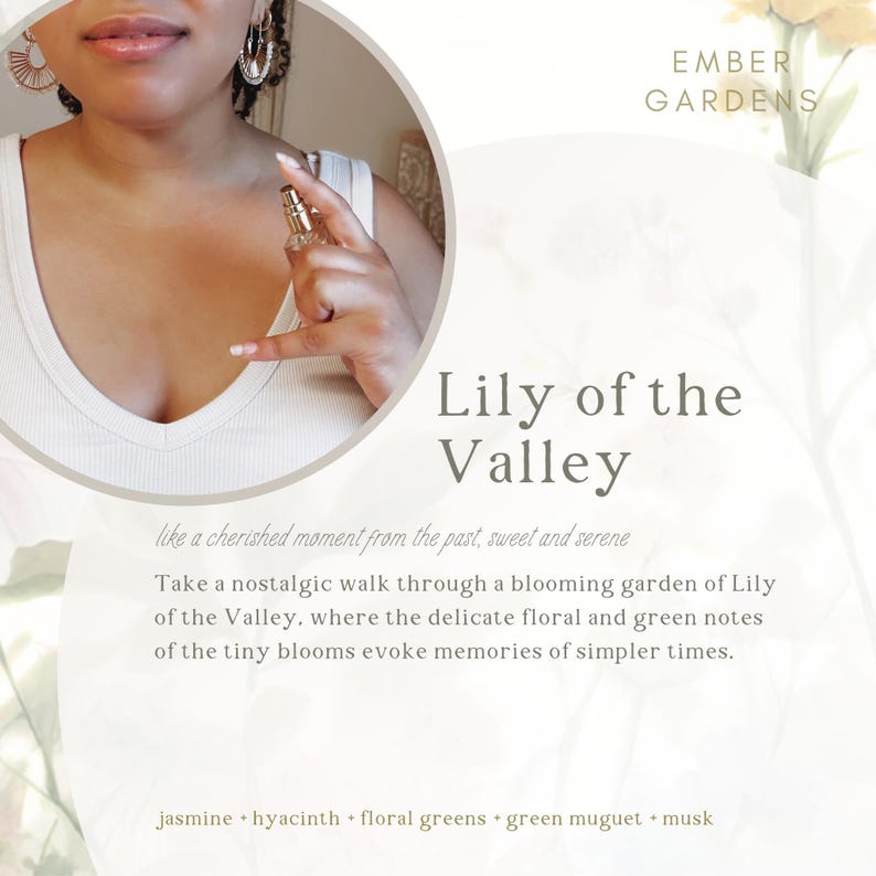 Lily of the Valley Perfume | Handmade Floral Perfume | Nostalgic Gift Perfume Eau de Parfum