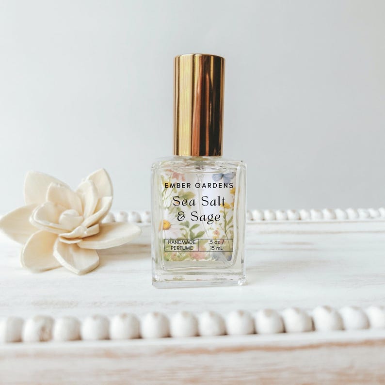 Sea Salt & Sage Handmade Perfume | Floral Musk Eau de Parfum