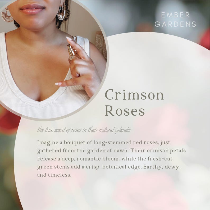 Crimson Roses Perfume | Handmade Rose Perfume Fresh Eau de Parfum