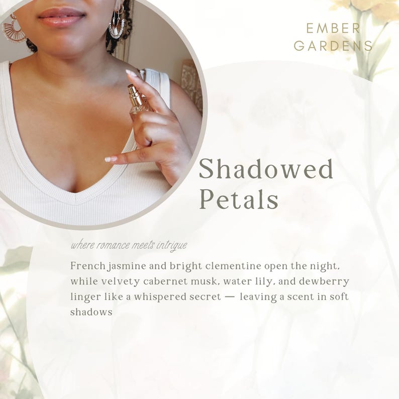 Shadowed Petals Perfume | Handmade Musky Patchouli Eau de Parfum