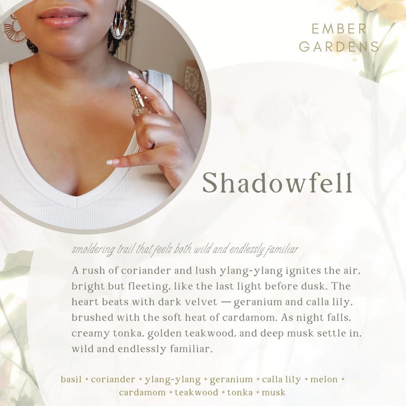 Shadowfell Handmade Perfume | Ylang-Ylang, Tonka, and Teakwood - Handmade