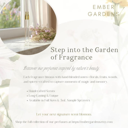 Travel Size Perfume | Choose Your Sample Bloom | Stocking Stuffer for Her | Spray Perfume | Handmade Gift for Girlfriend