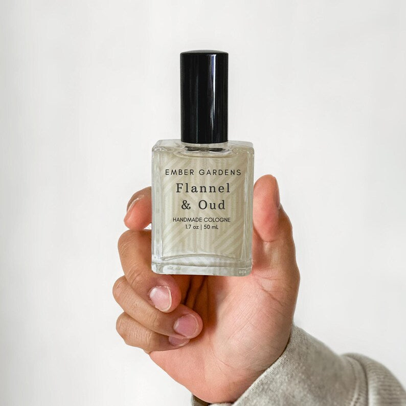 Flannel & Oud Cologne | Handmade Men's Cologne | Gift for Dad | Woody Cologne Body Spray | Gift for Him