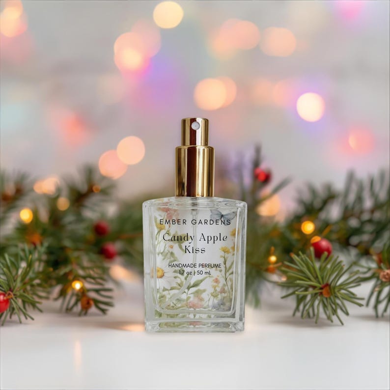 Candy Apple Kiss Perfume | Handmade Gift for Girlfriend | Gourmand Dessert Fragrance | Stocking Stuffer | Eau de Parfum